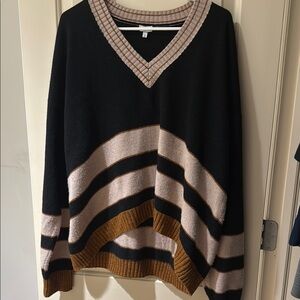 Striped V-Neck Sweater